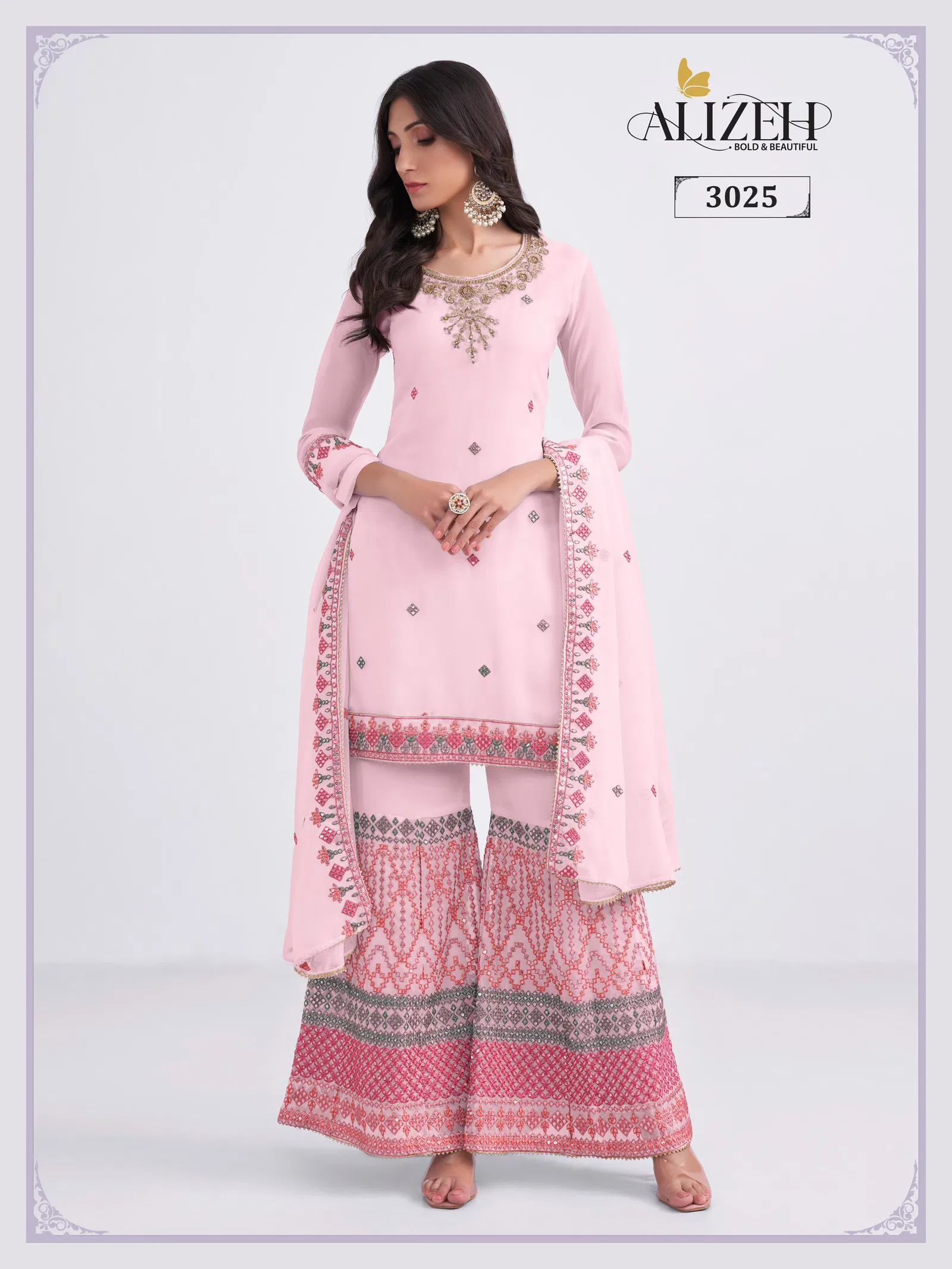 Almora Vol 6 by Alizeh Georgette Sharara Salwar Kameez